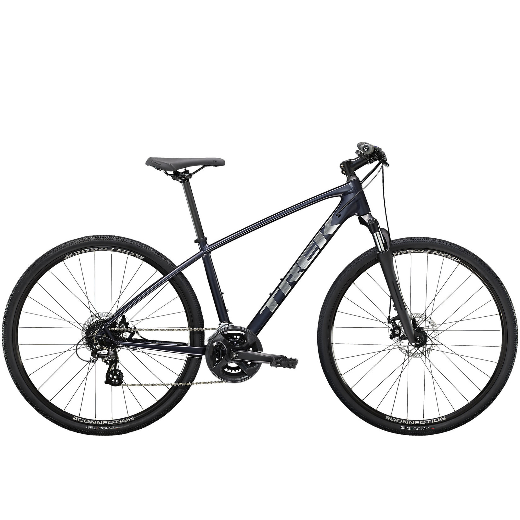 Trek mountain bike blue and black sale