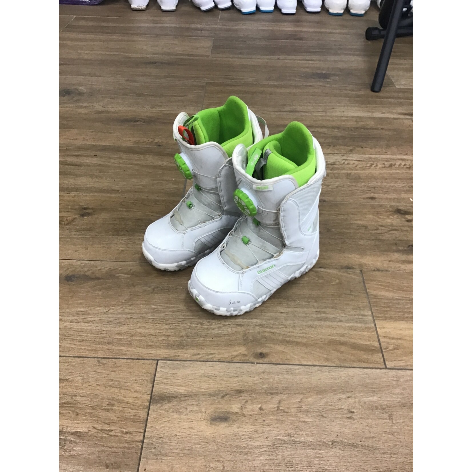 Used Snowboard boot burton zipline size 4 white Outer Limit