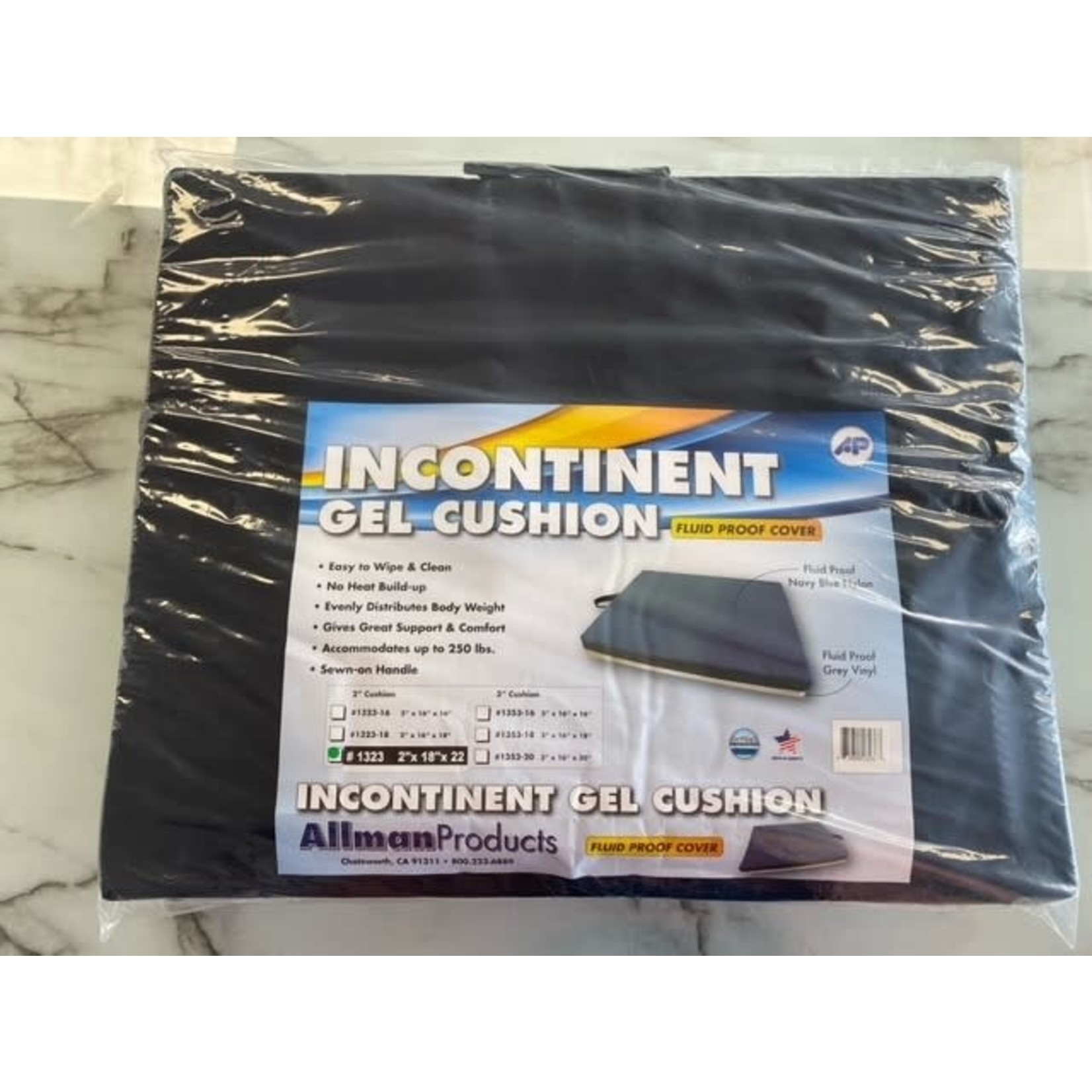ALLMAN Incontinent Gel Cushion - Variable Sizes