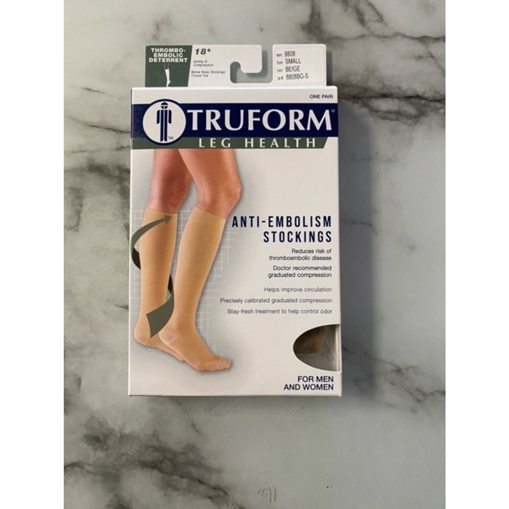 Unisex Knee High Anti-Embolism Stockings - Closed Toe - 18mmHG