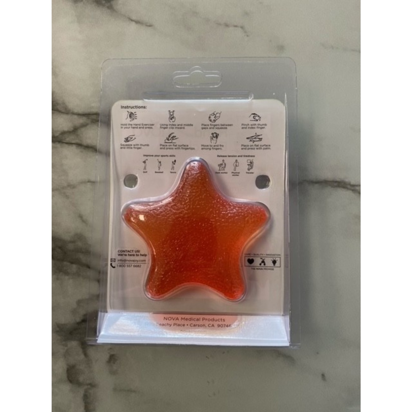 NOVA Hand Exerciser Firm Orange Star
