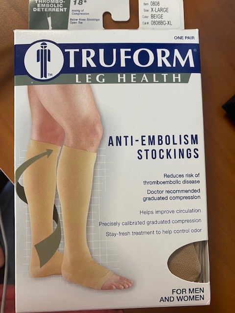 Anti-Embolism Compression Stocking Below-Knee Open Toe