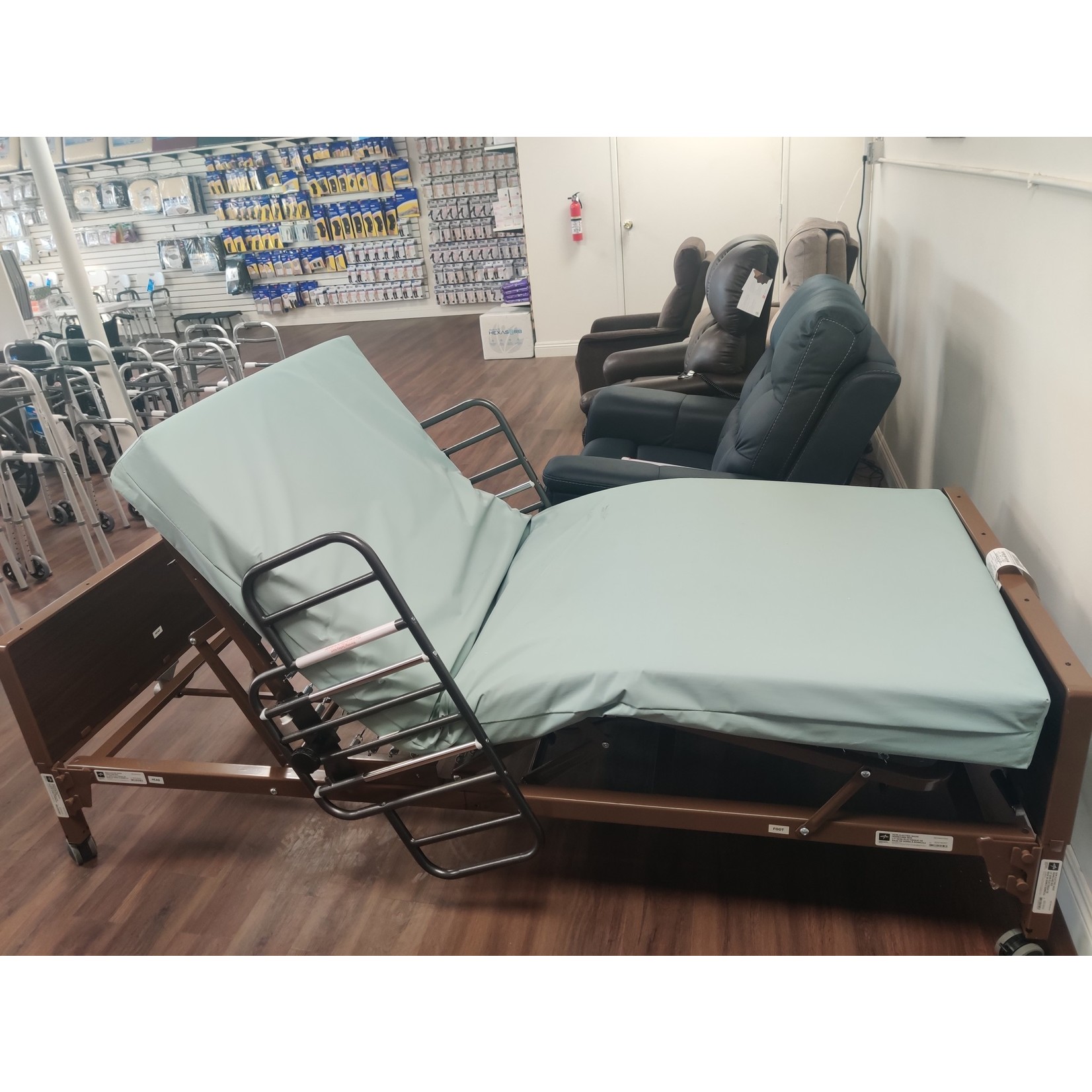 Medline Semi-Electric Hospital Bed w/ Rails