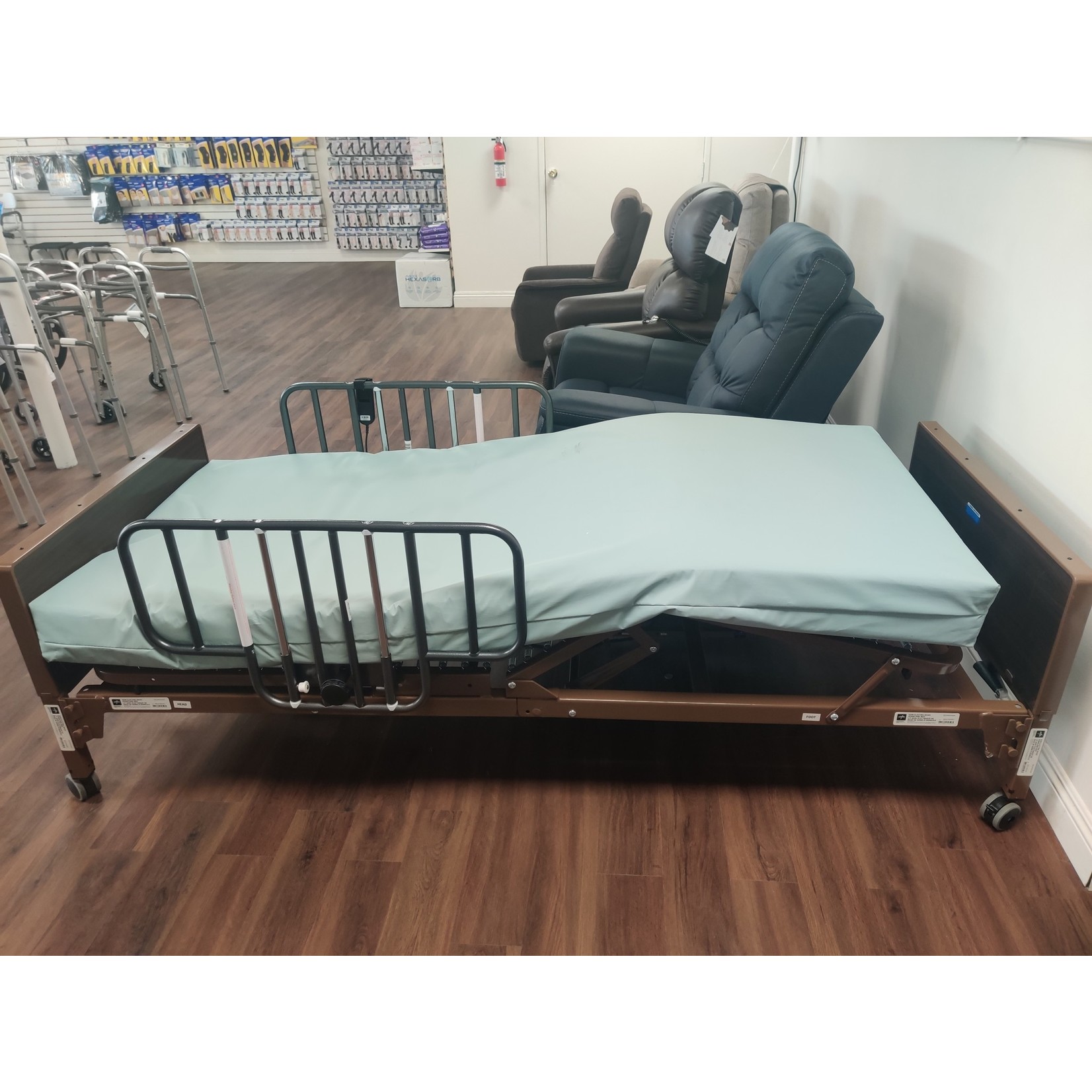 Medline Semi-Electric Hospital Bed w/ Rails