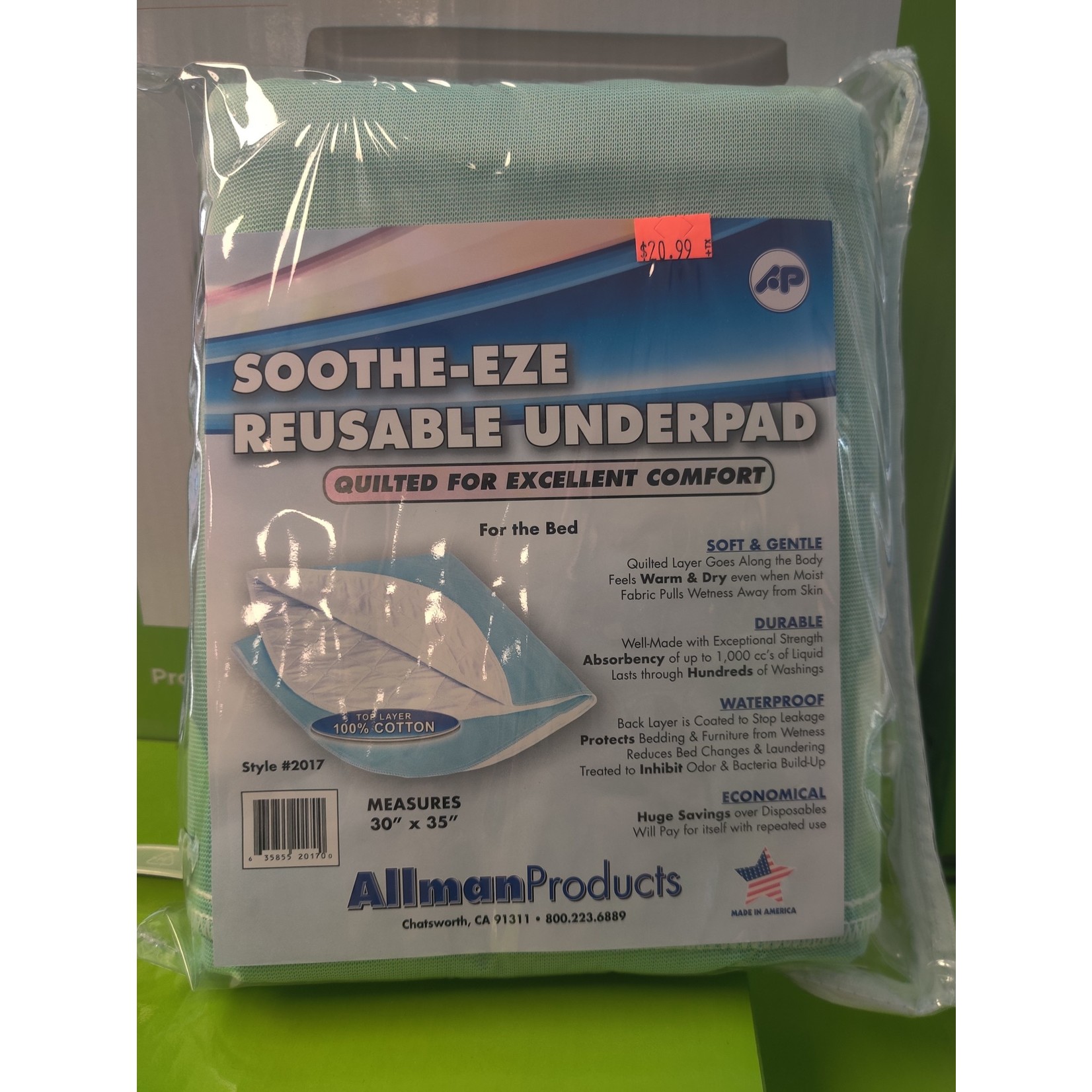 ALLMAN Soothe-Eze Reusable Underpads