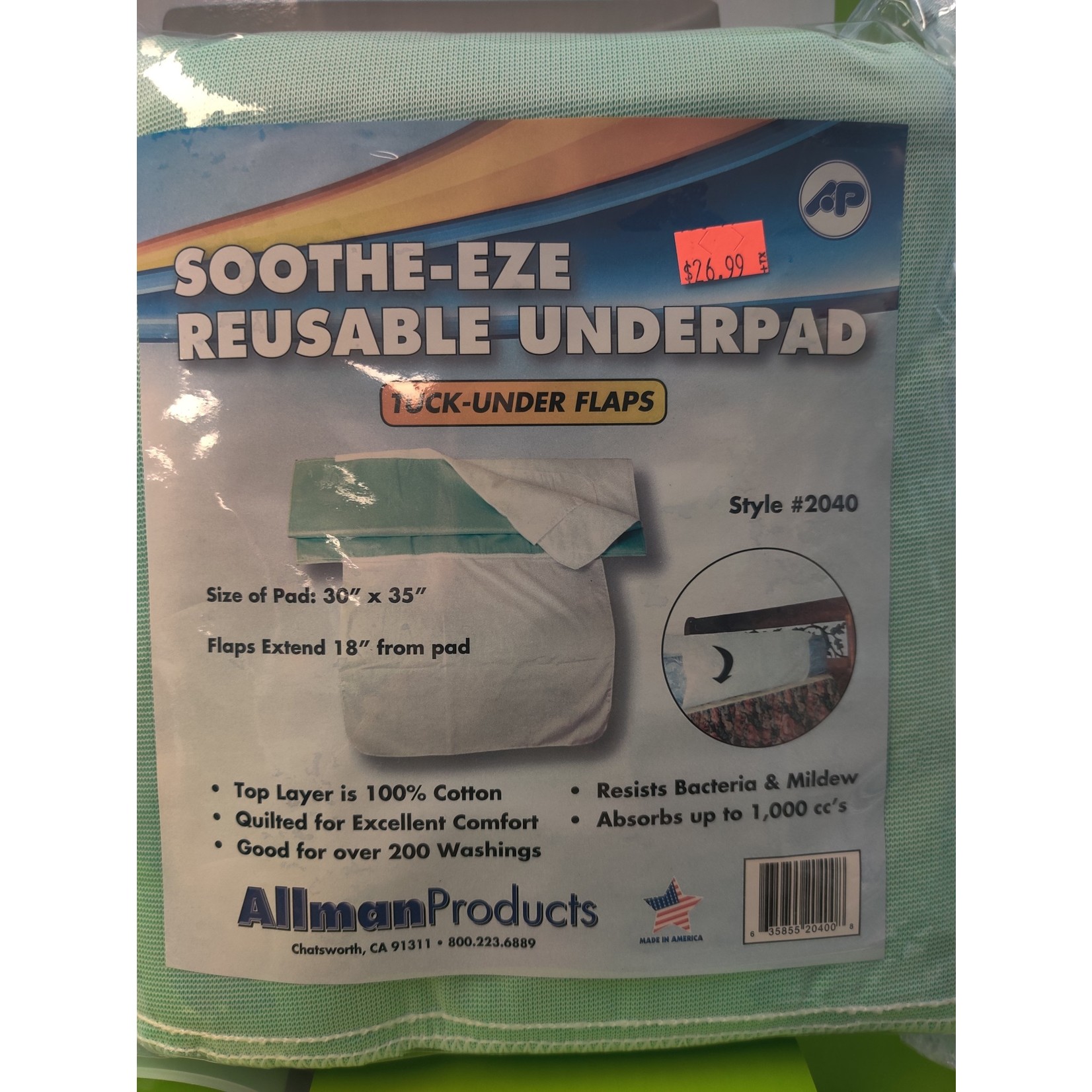 ALLMAN Soothe-Eze Reusable Underpads