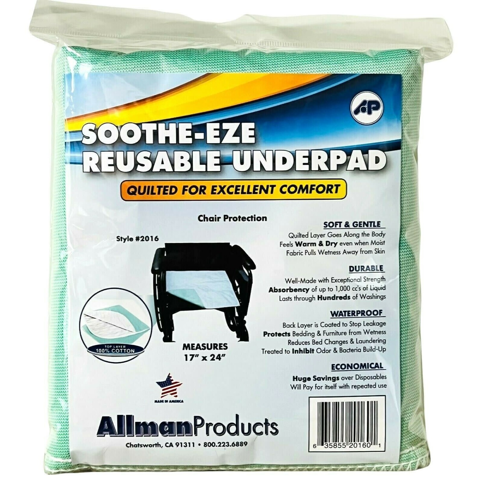 ALLMAN Soothe-Eze Reusable Underpads