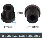 5/8" Shaft Large Base Quad Cane Tips (4pk)