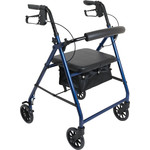 ProBasics Aluminum Rollator with 6-inch Wheels, Blue