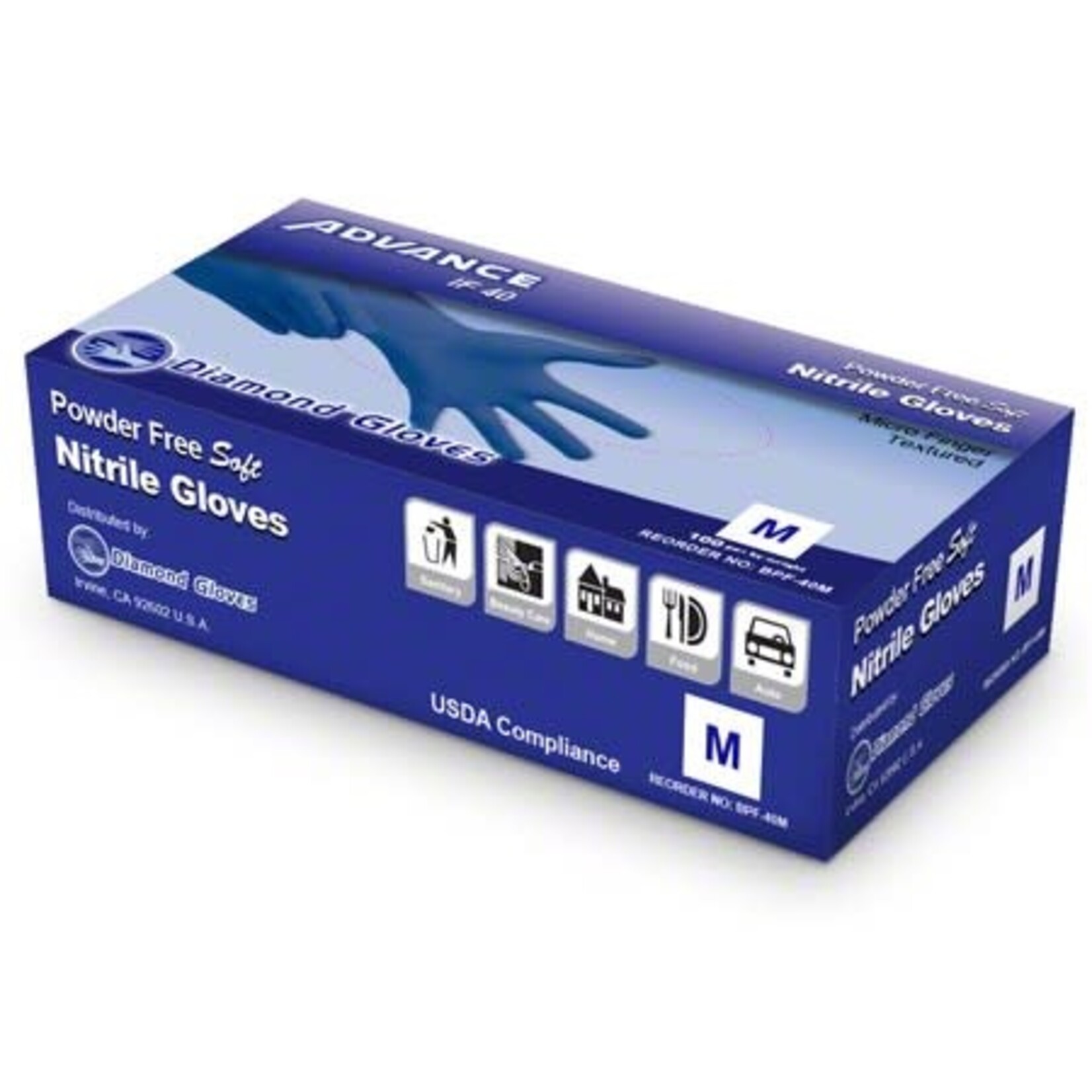 Advance IF-40 Nitrile Powder-Free Exam Gloves