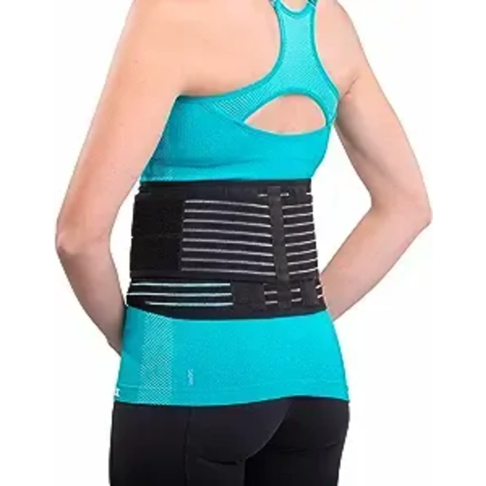 Elastic Back Support with Compression Straps and Pad