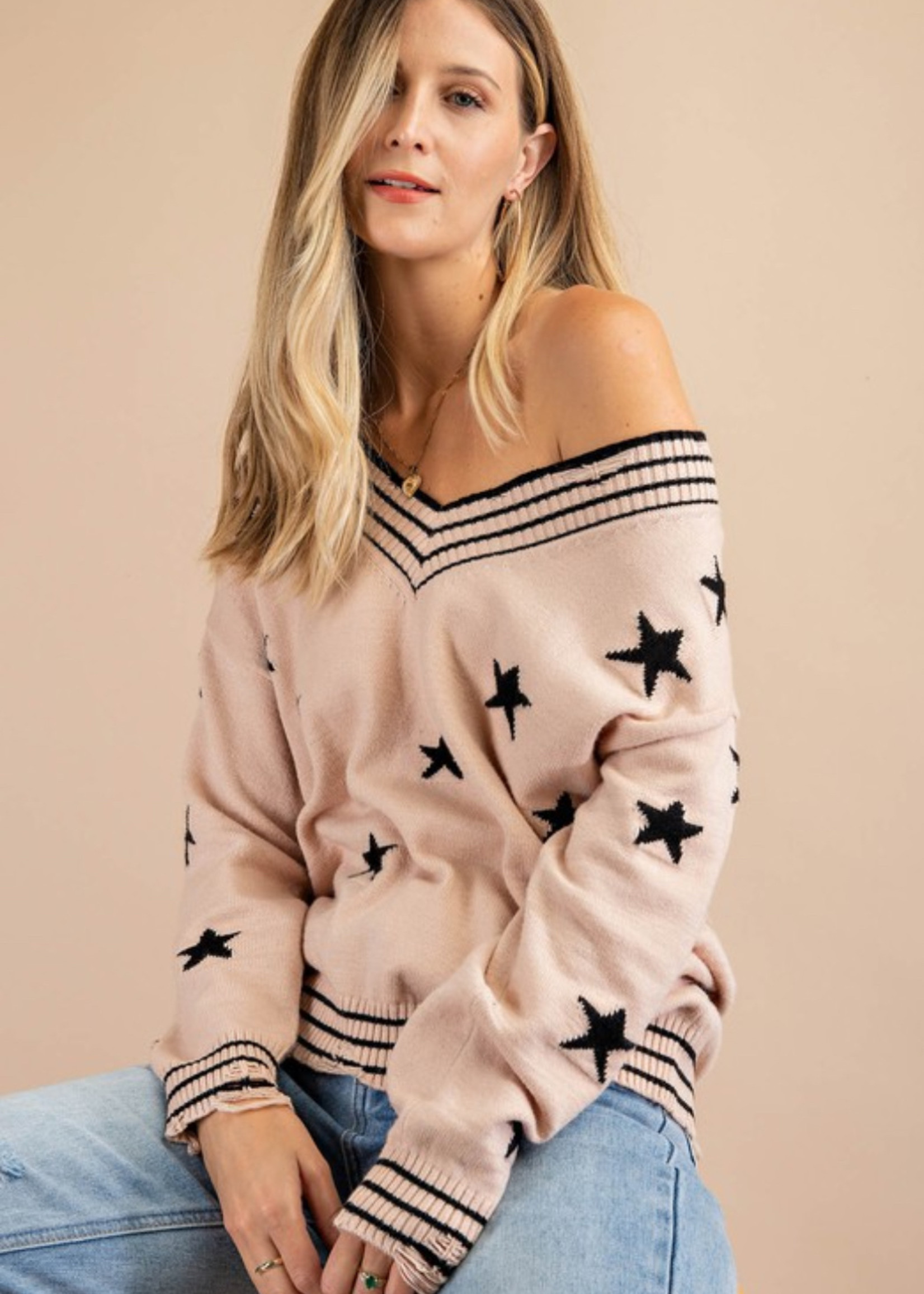 Distressed Superstar Sweater