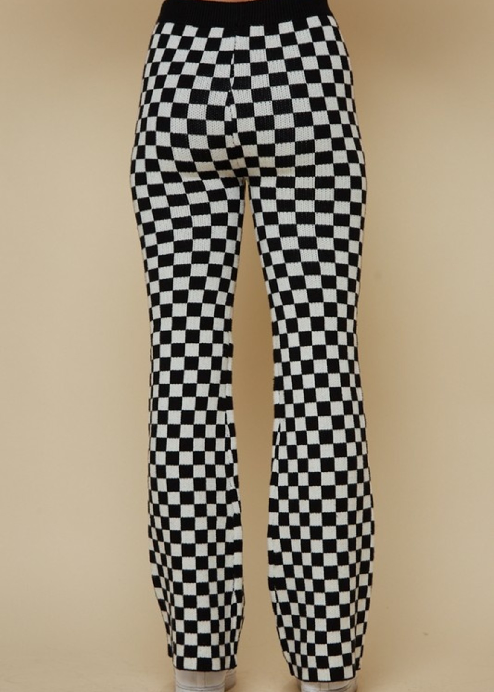Checkerboard Sweater Pants