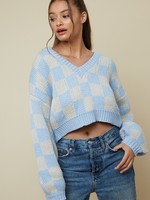 Checkerboard Varsity Sweater