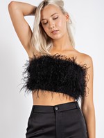 Feather Crop Tube Top