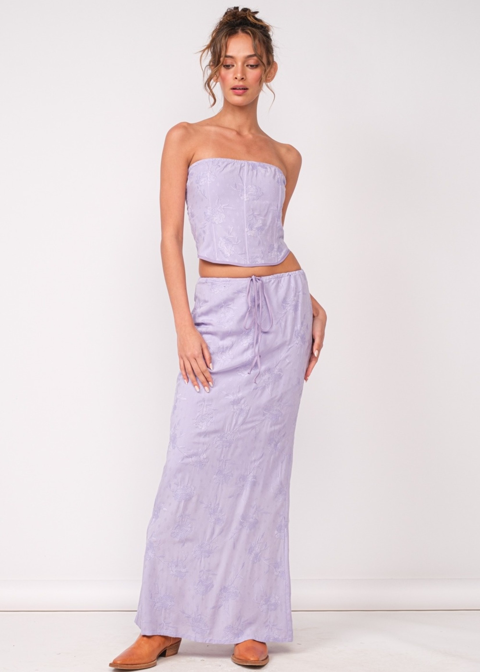 Embroidered Maxi Skirt