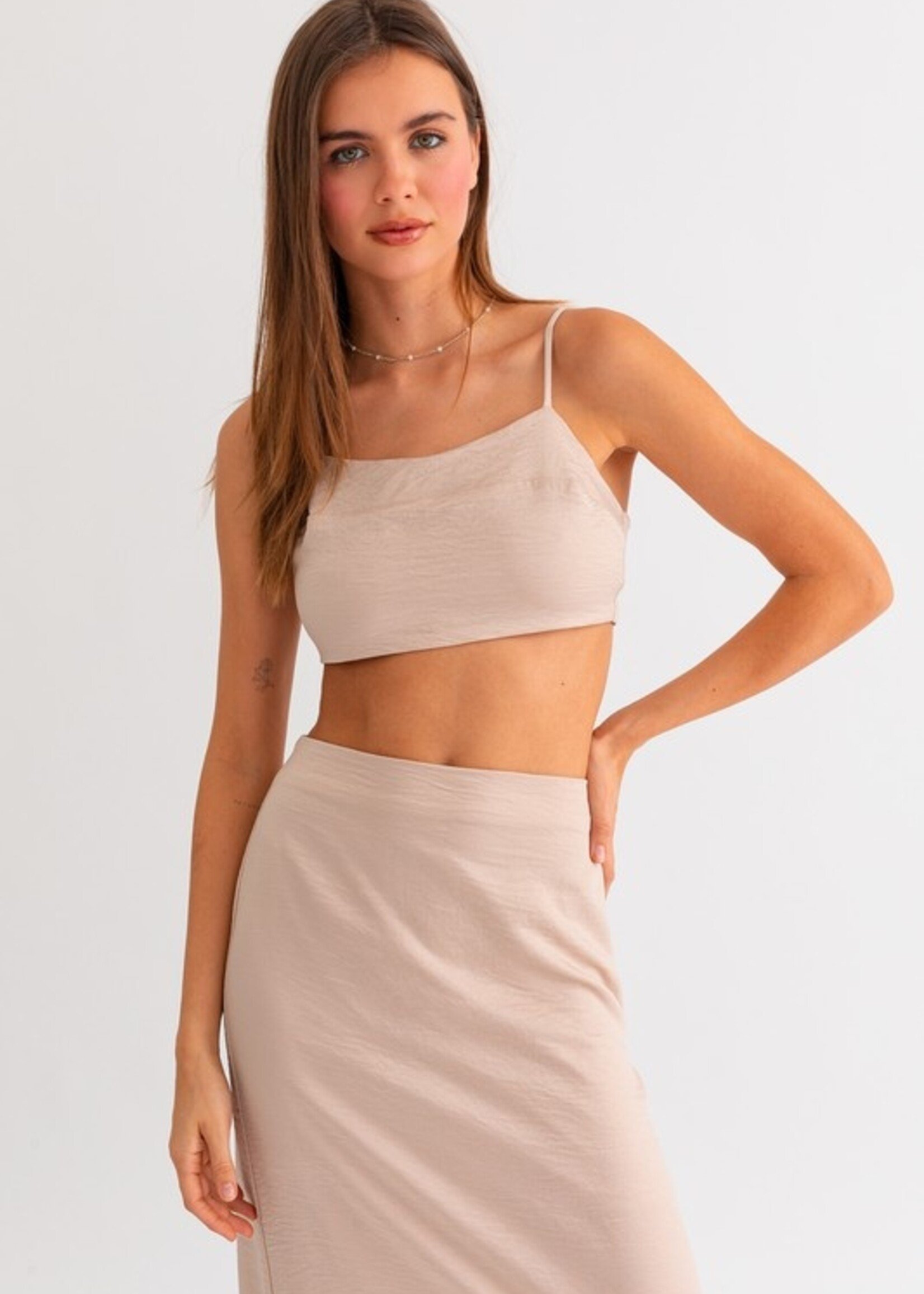 Textured Satin Cami Top