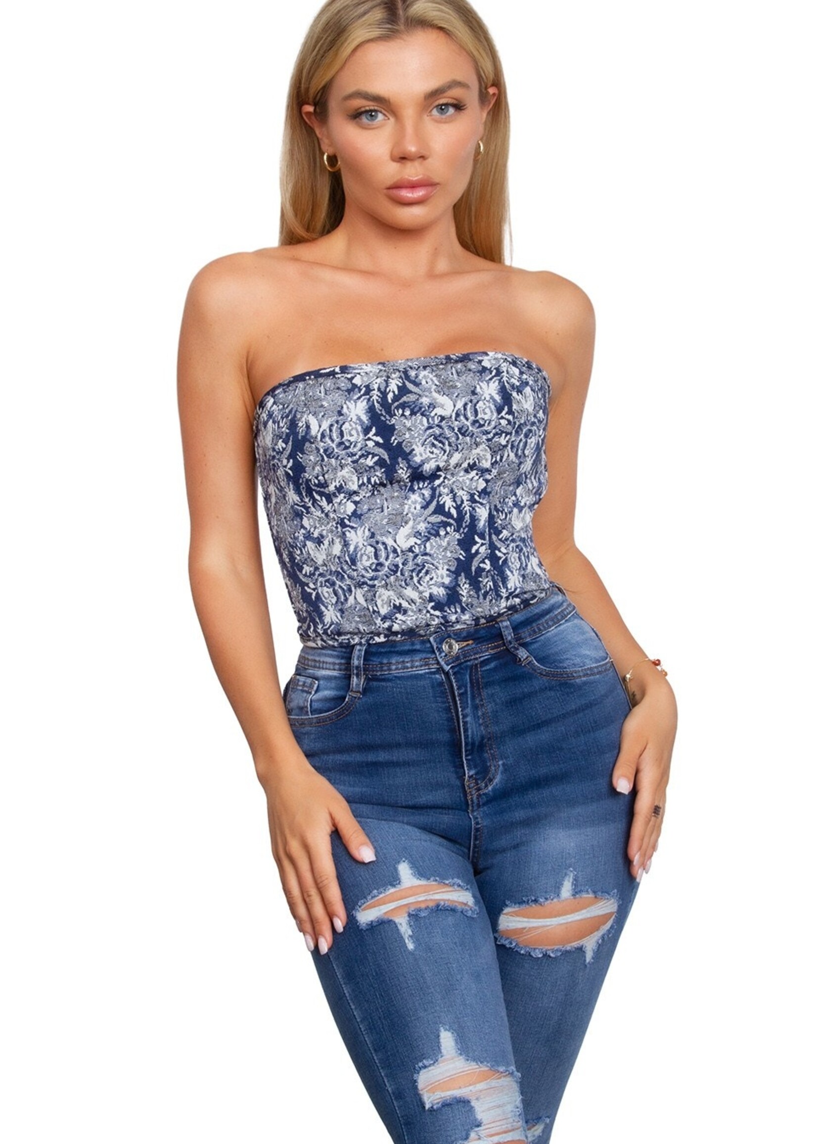 Blaire Strapless Tapestry Corset Top • Shop American Threads Women's Trendy  Online Boutique – americanthreads