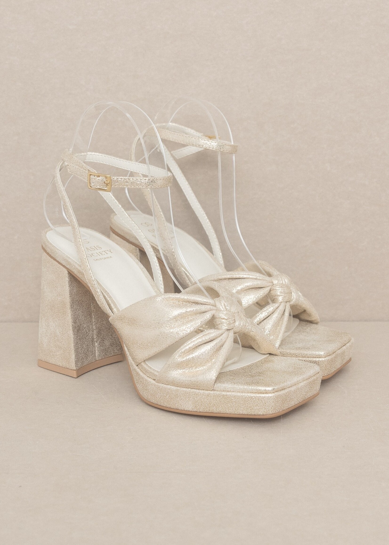 Zoey Knotted Band Platform Heels