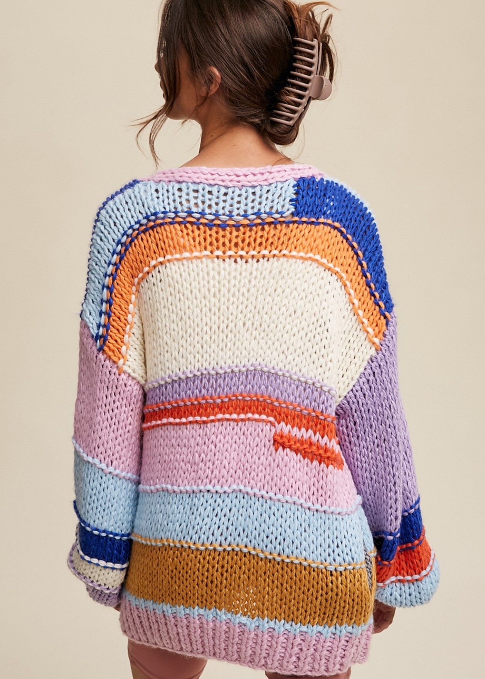 Stripes Of Color Cardigan