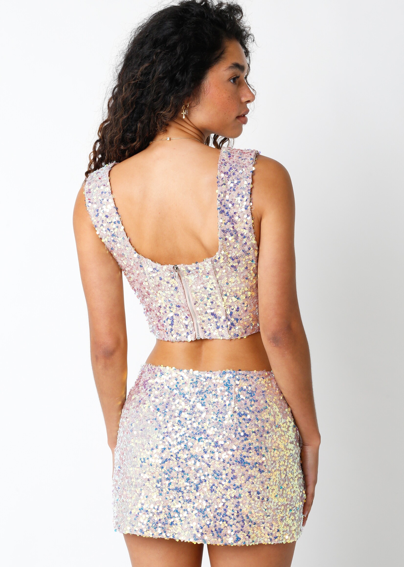 Illuminate Sparkle Sequin Corset Top