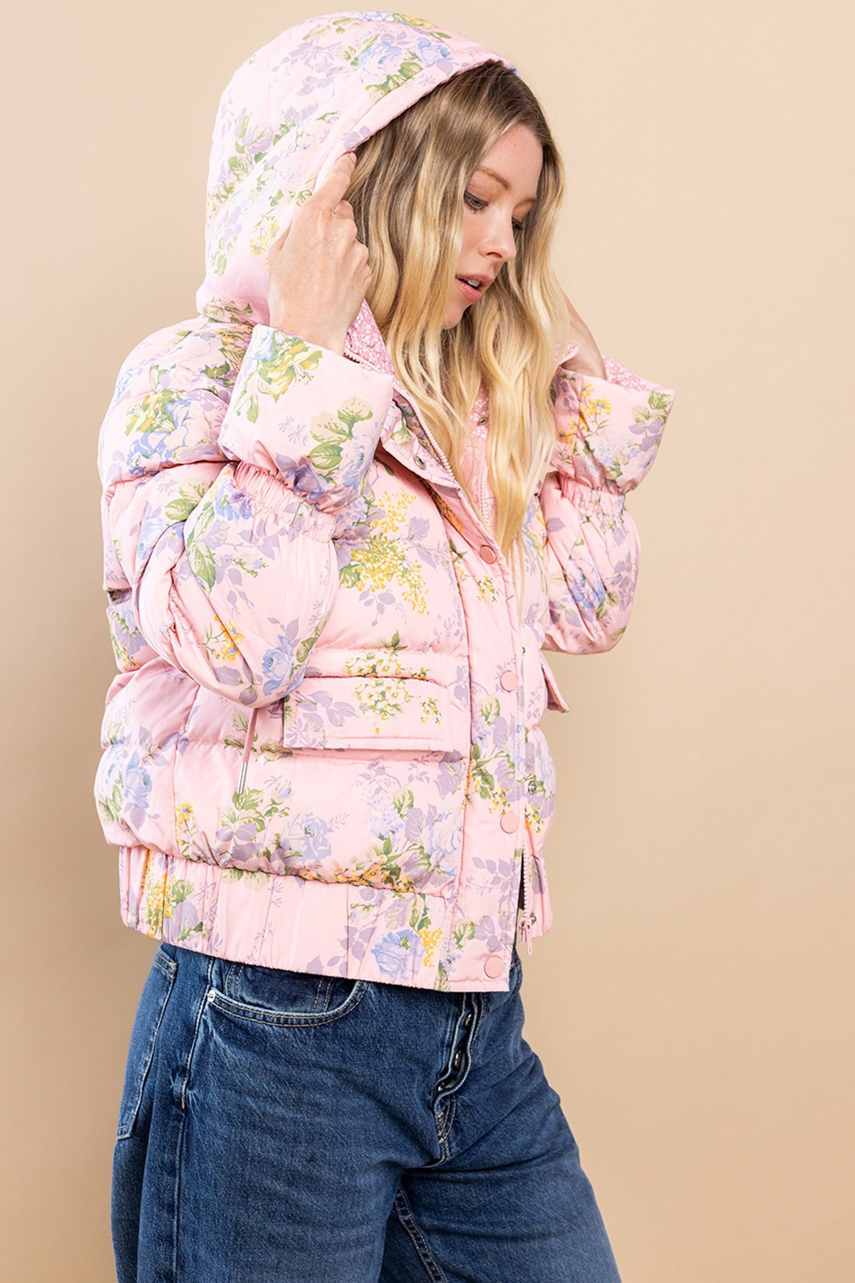 Floral Puffer Coat