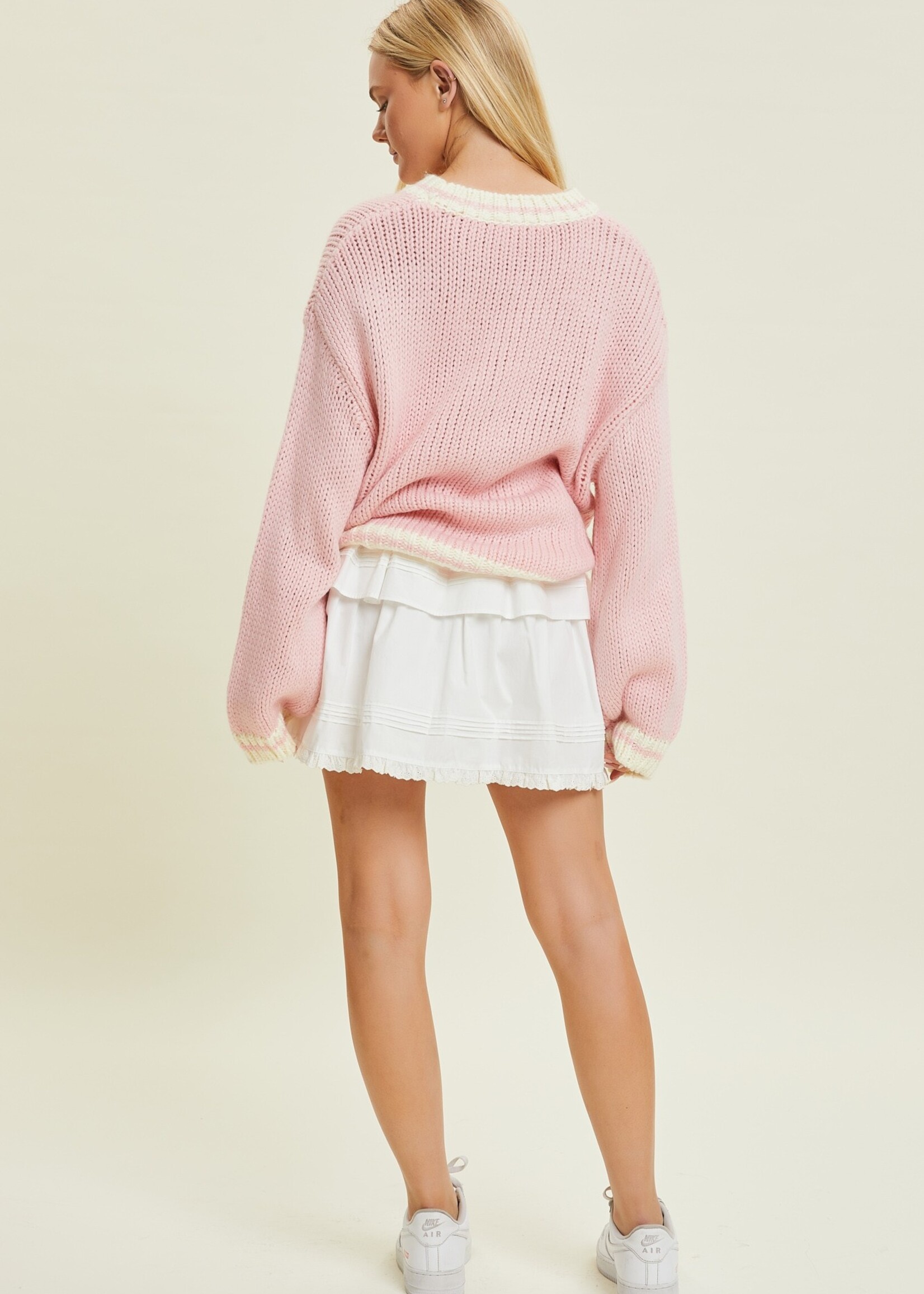 Embroidered Tennis Sweater