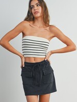 Stripes Sweater Tube Top