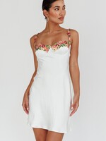 Embroidery Floral Trim Dress