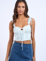 Ruffle Strap Corset Top