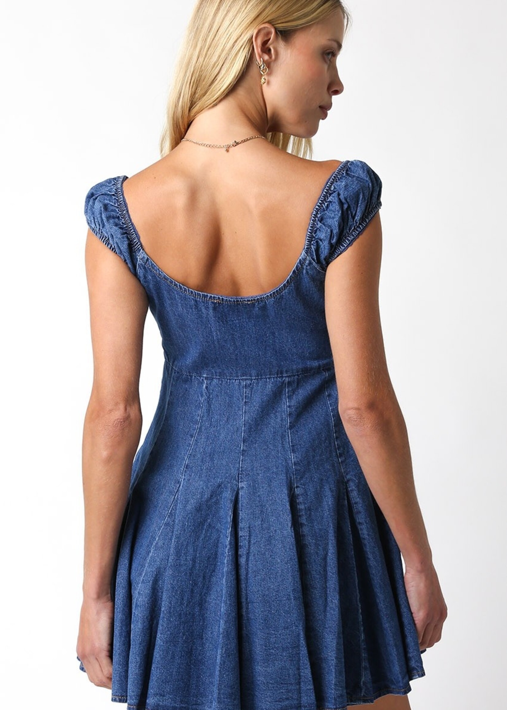 Pleated Babydoll Dress