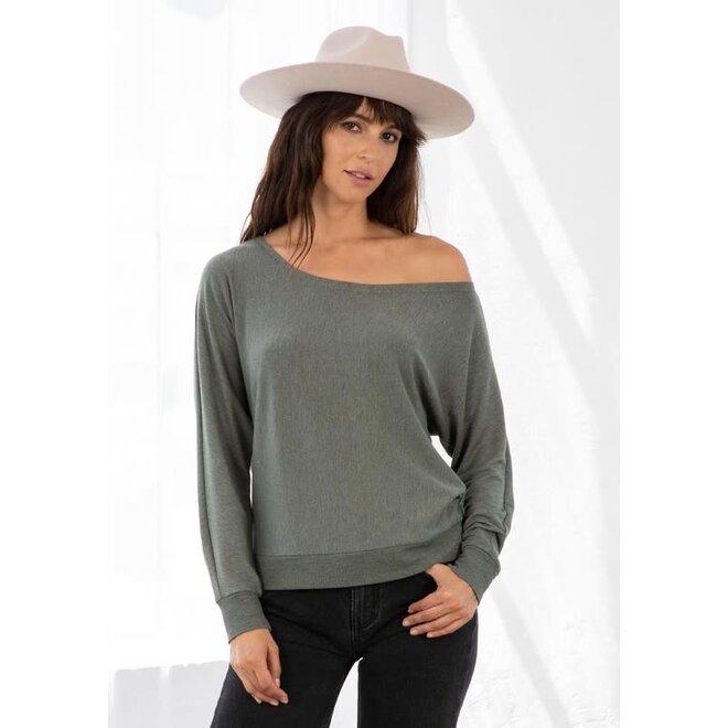 The Cayman Athleisure French Terry Dolman Sleeve Pullover