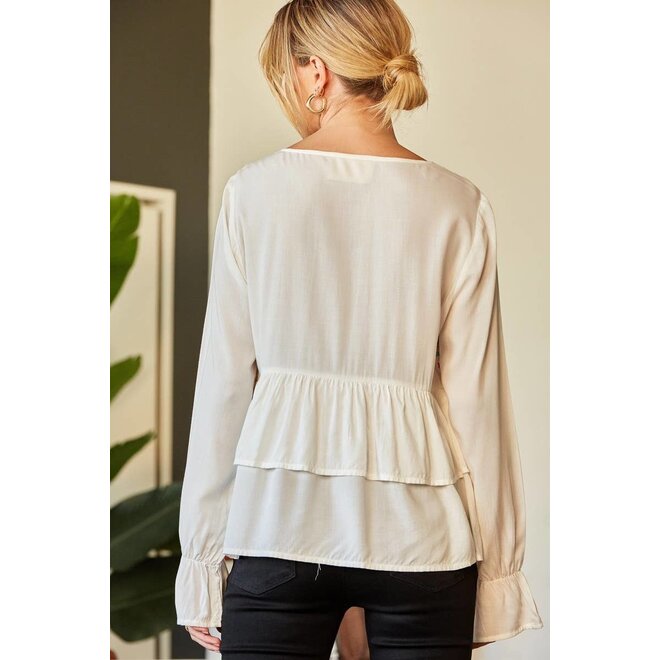The Bella Hadlie Tiered Embroidered Top Curve Plus