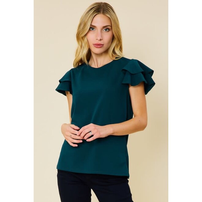 The Bella Branch Double Ruffle Top