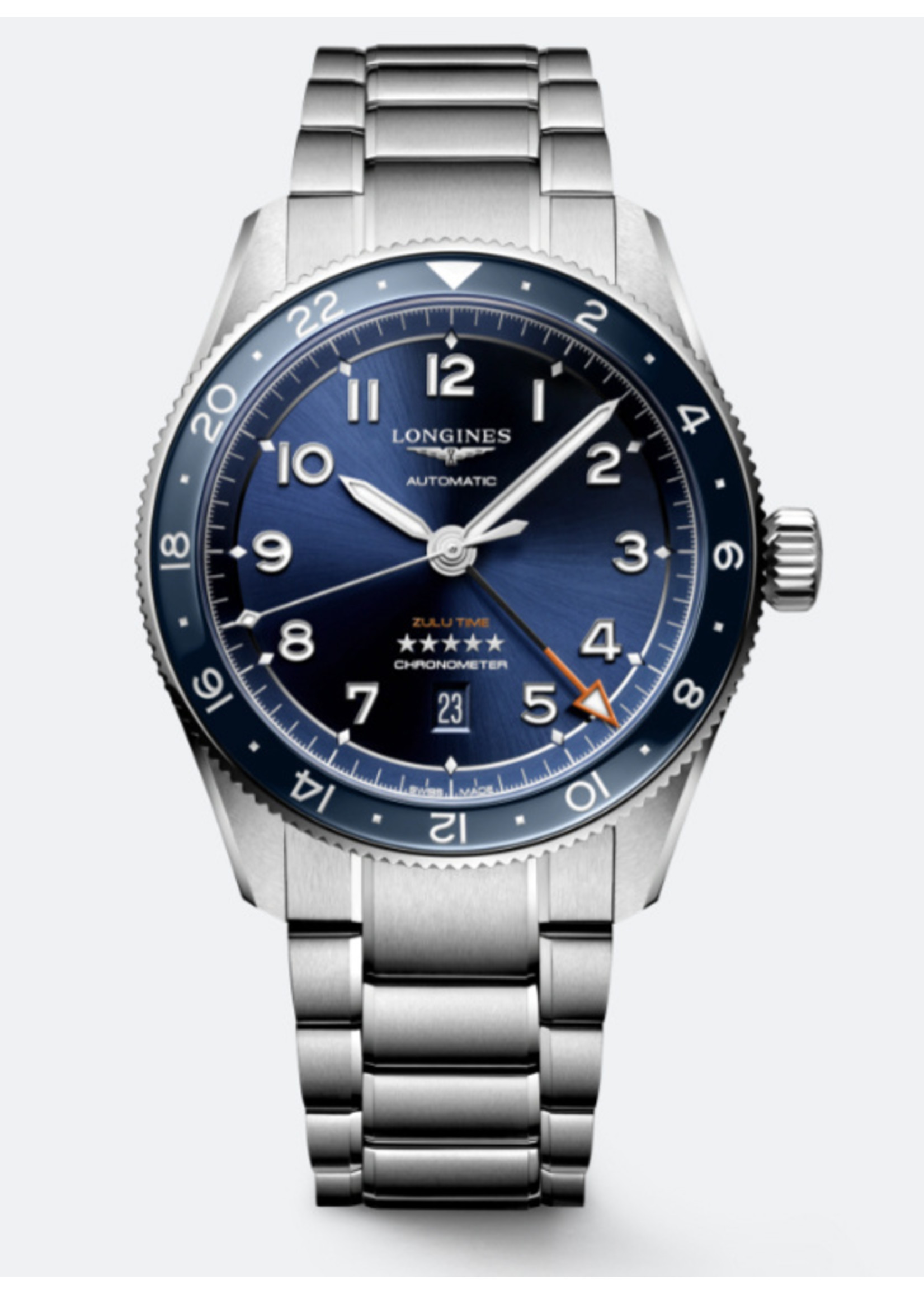 LONGINES L38124936 Longines Spirit Zulu Time Blue GMT