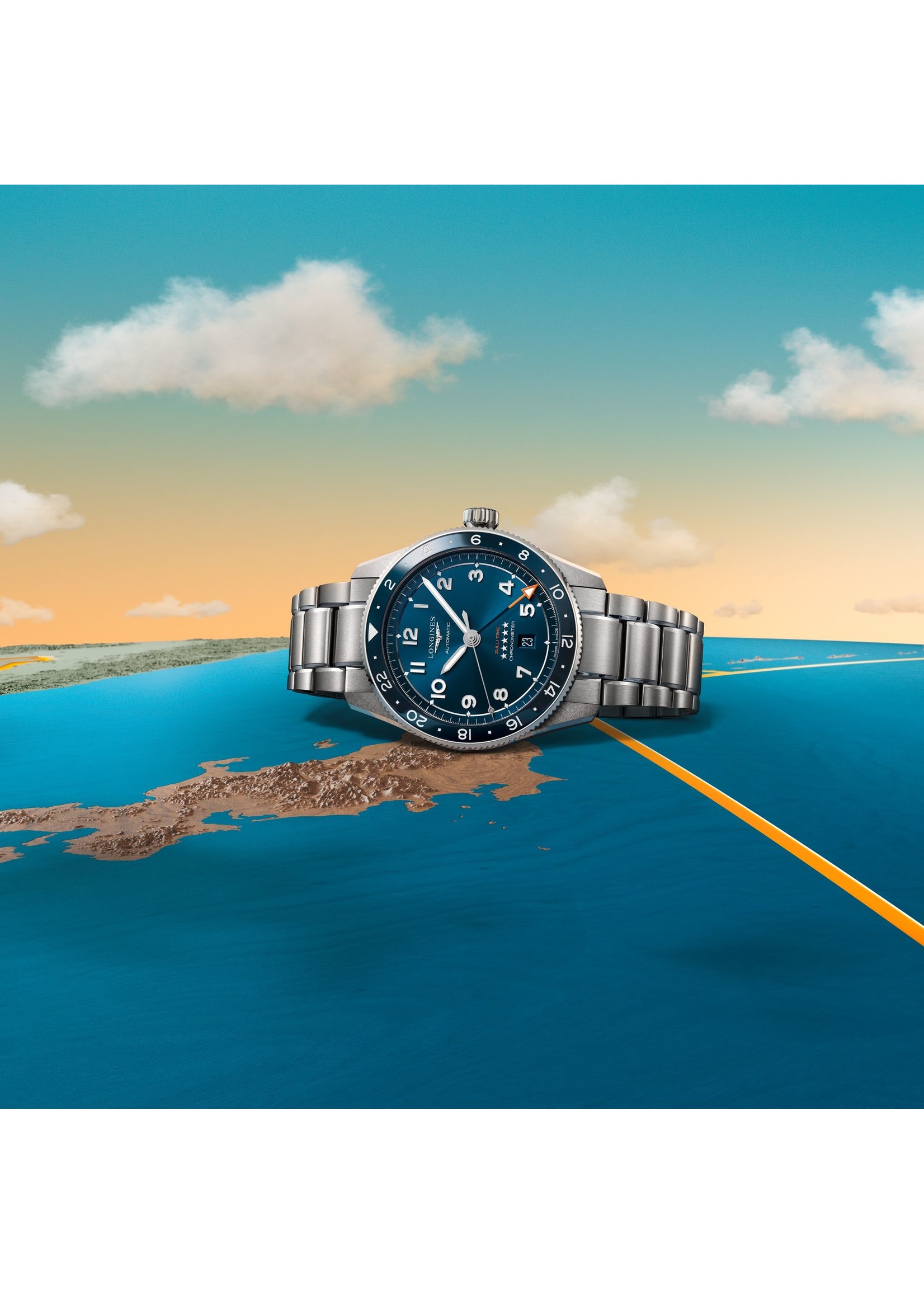 LONGINES L38124936 Longines Spirit Zulu Time Blue GMT