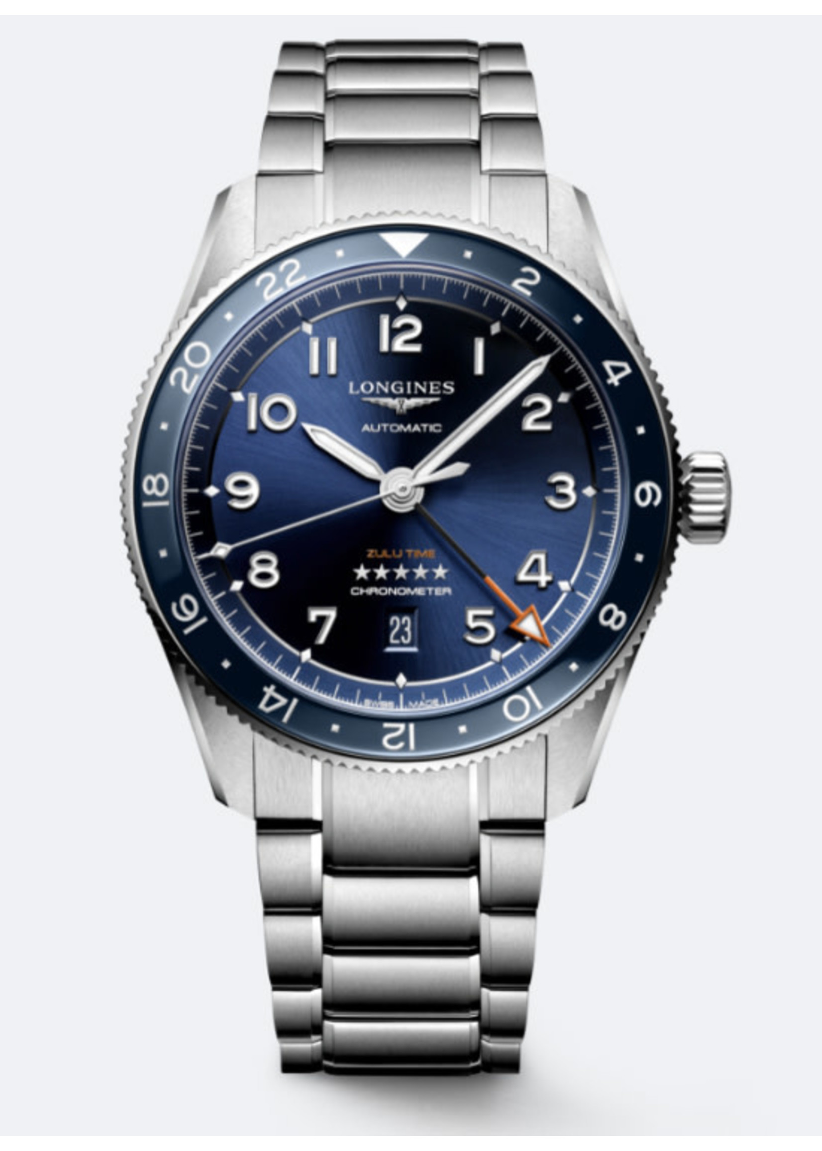 LONGINES L38124936 Longines Spirit Zulu Time Blue GMT