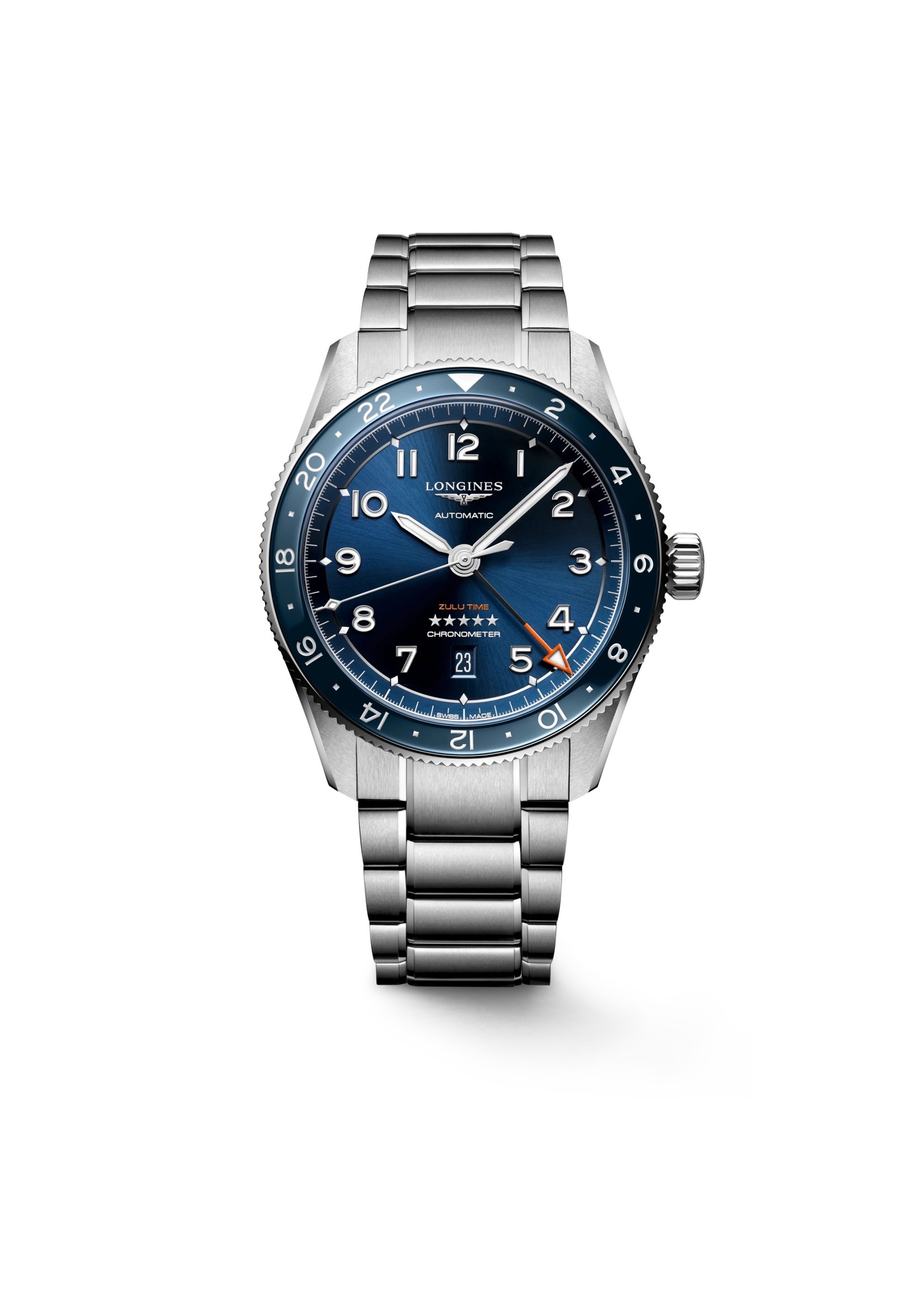 LONGINES L38124936 Longines Spirit Zulu Time Blue GMT