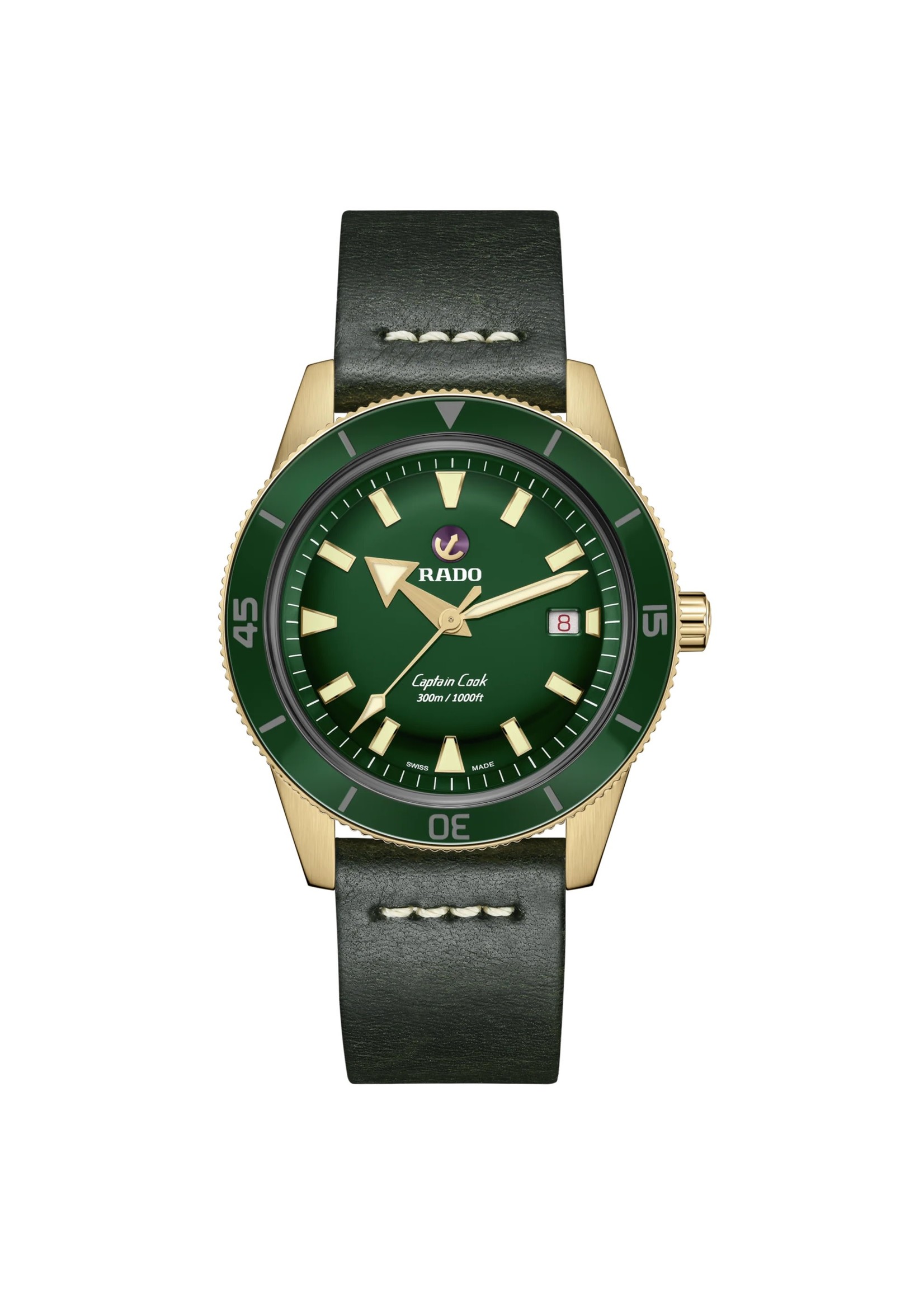 RADO R32504315 Rado Captain Cook Automatic Bronze 42mm Green Dial