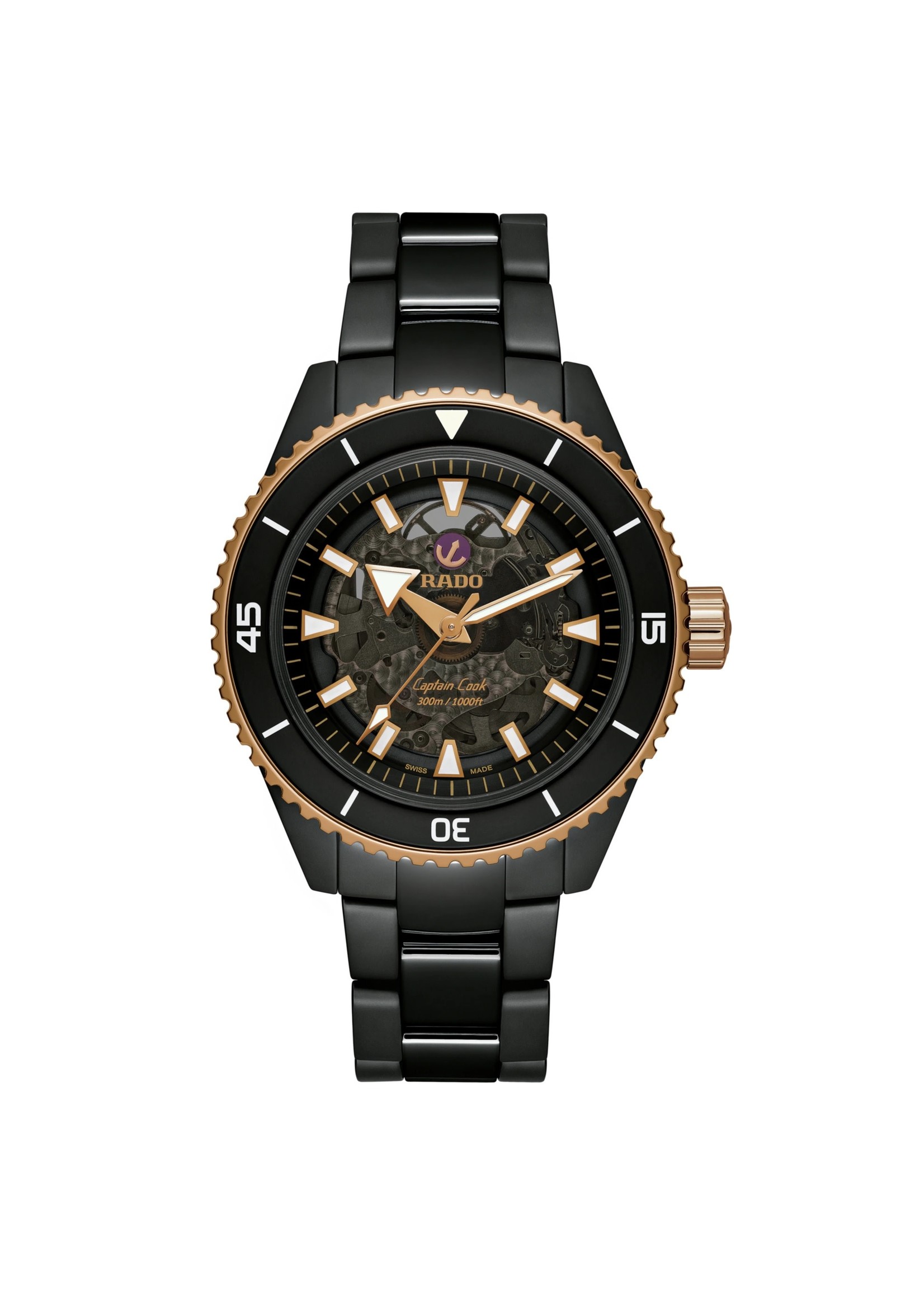 RADO R32127162 Captain Cook High-Tech Ceramic Black Rose Gold