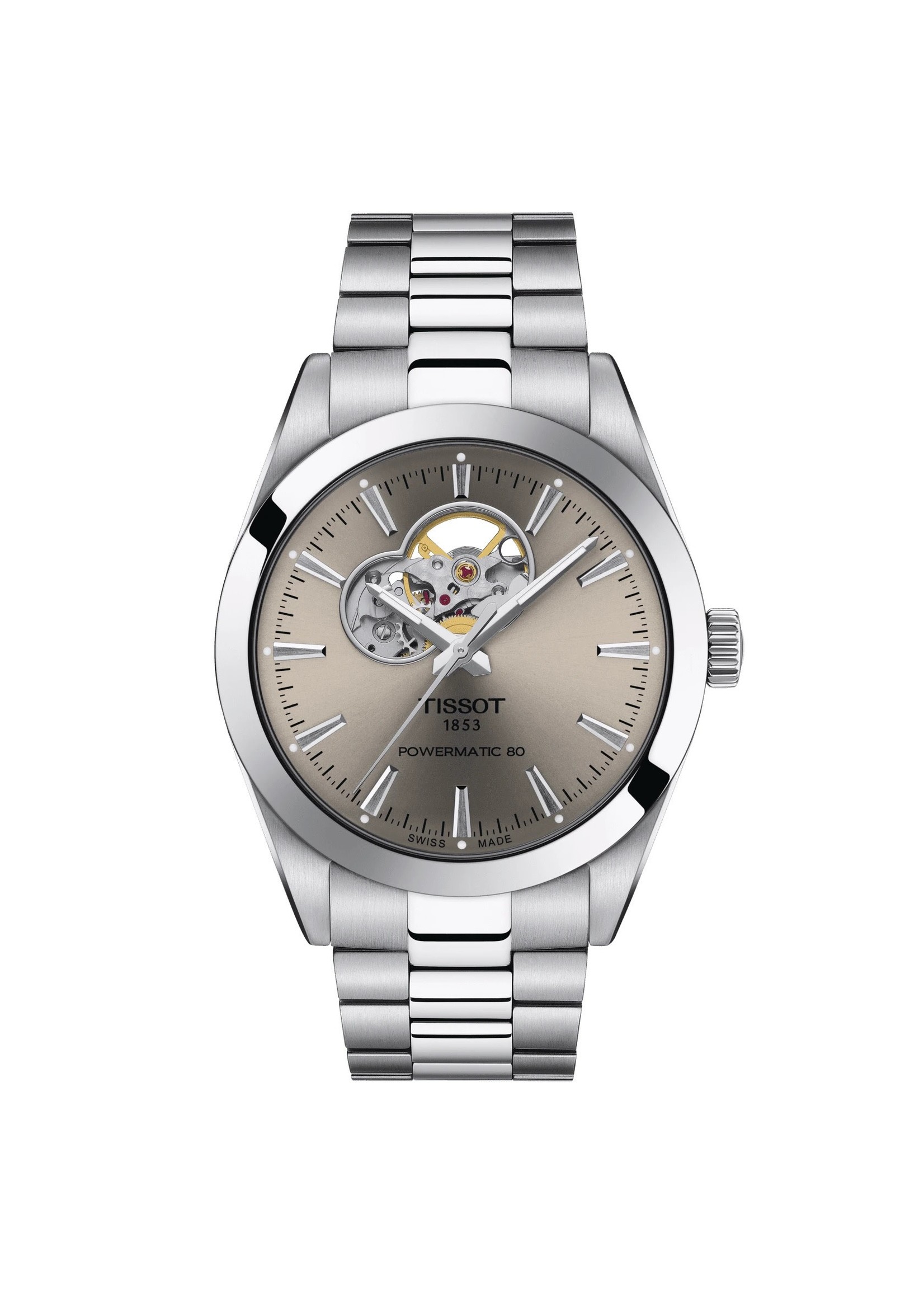 TISSOT T1274071108100 TISSOT GENTLEMAN POWERMATIC 80 OPEN HEART