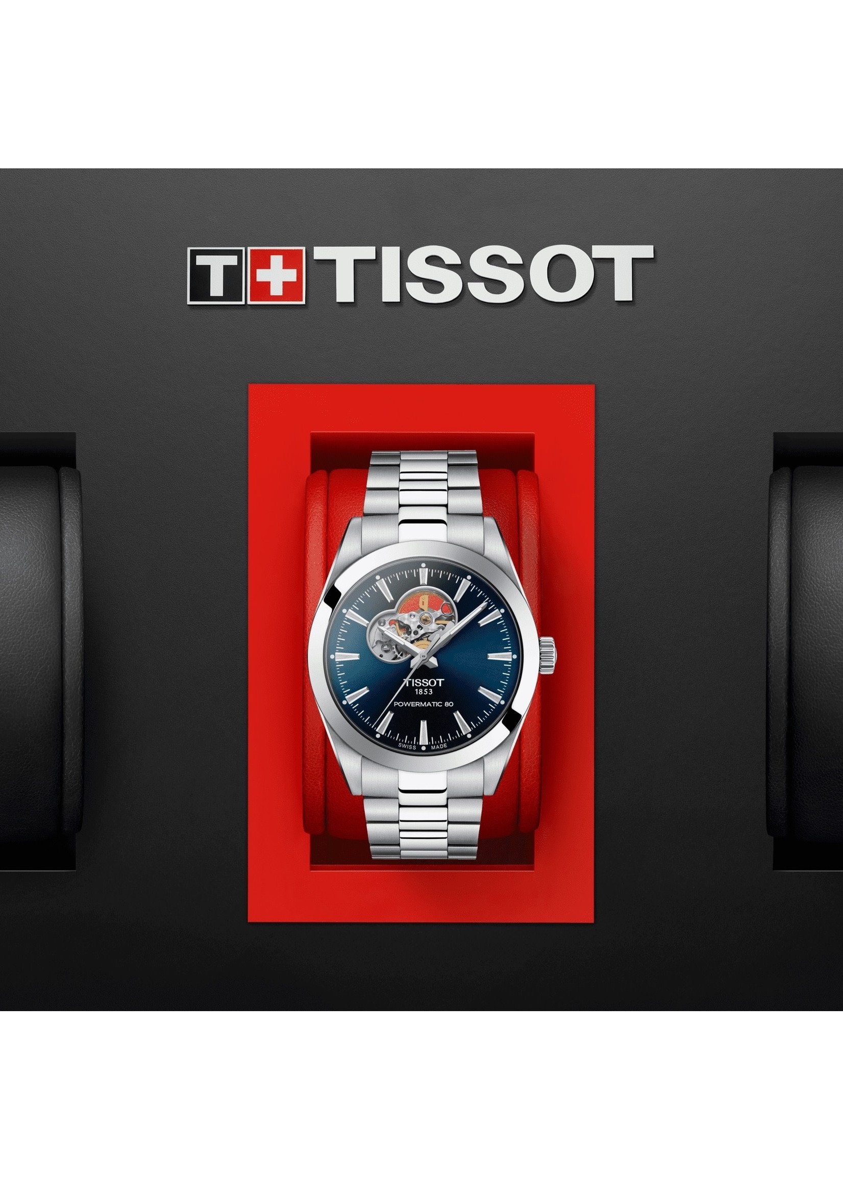 TISSOT T1274071104101 TISSOT GENTLEMAN POWERMATIC 80 OPEN HEART
