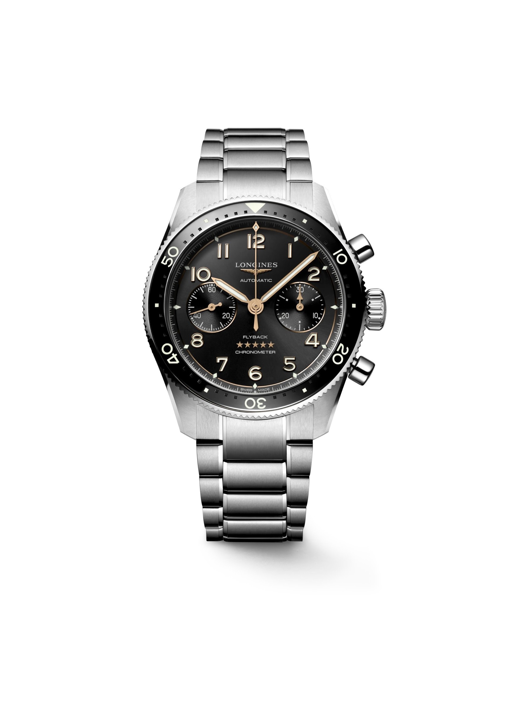 LONGINES L38214536 NEW LONGINES SPIRIT FLYBACK 42MM BLACK