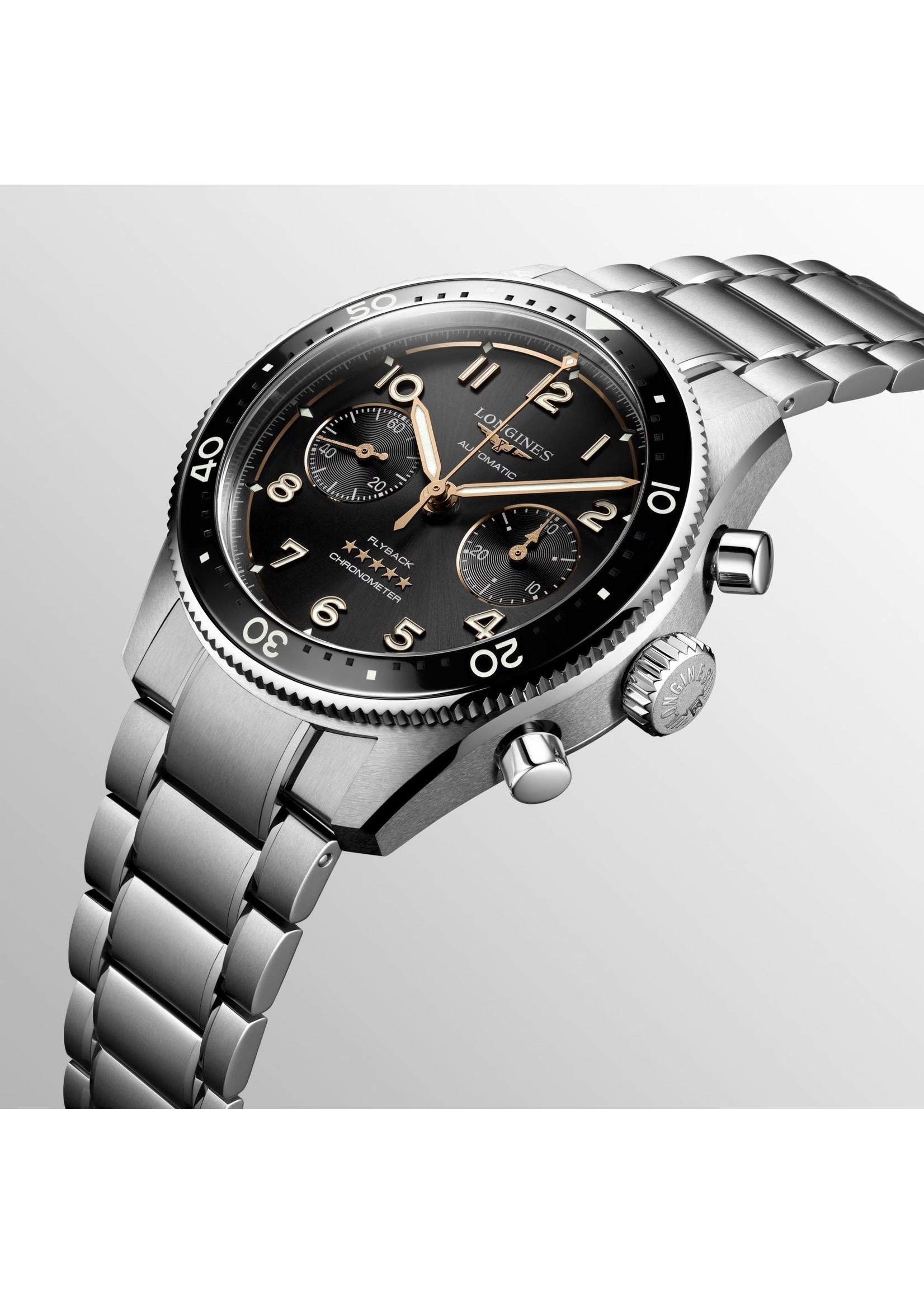 LONGINES L38214536 NEW LONGINES SPIRIT FLYBACK 42MM BLACK