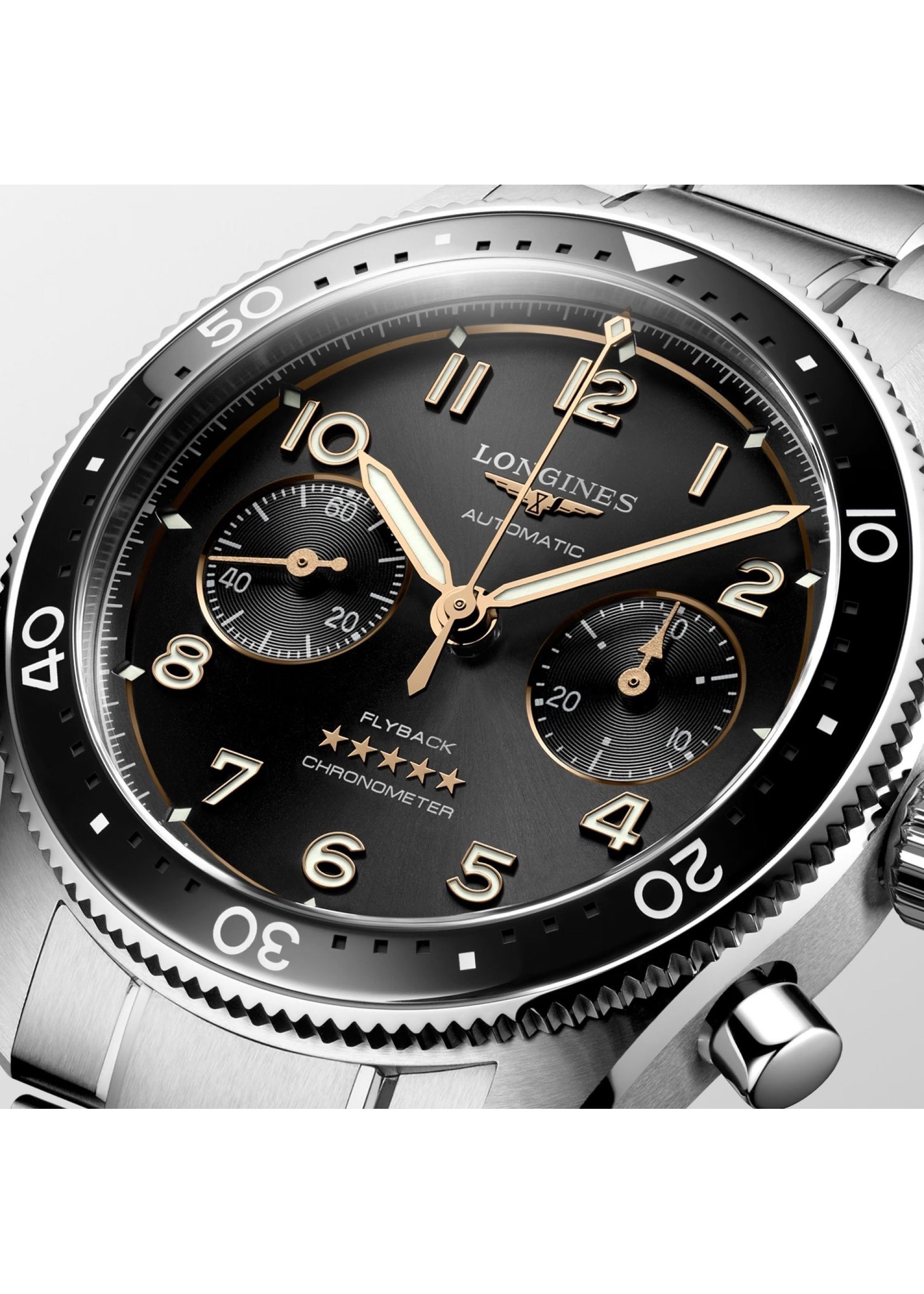 LONGINES L38214536 NEW LONGINES SPIRIT FLYBACK 42MM BLACK