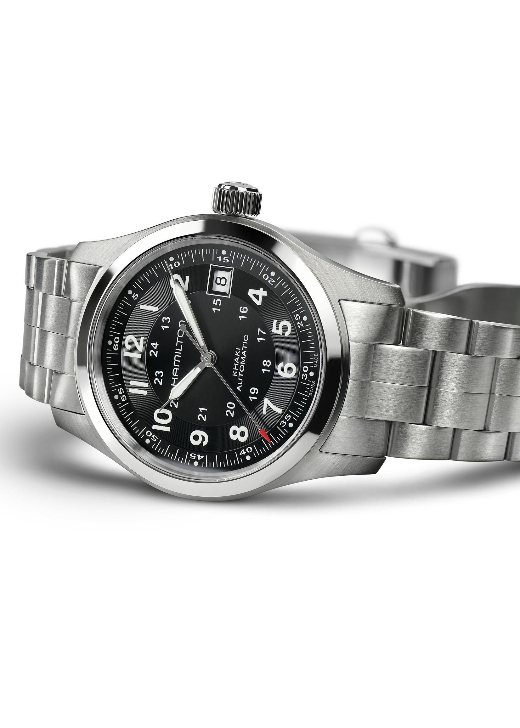 HAMILTON H70455133 Khaki Field Automatic Watch  Black Dial 38MM