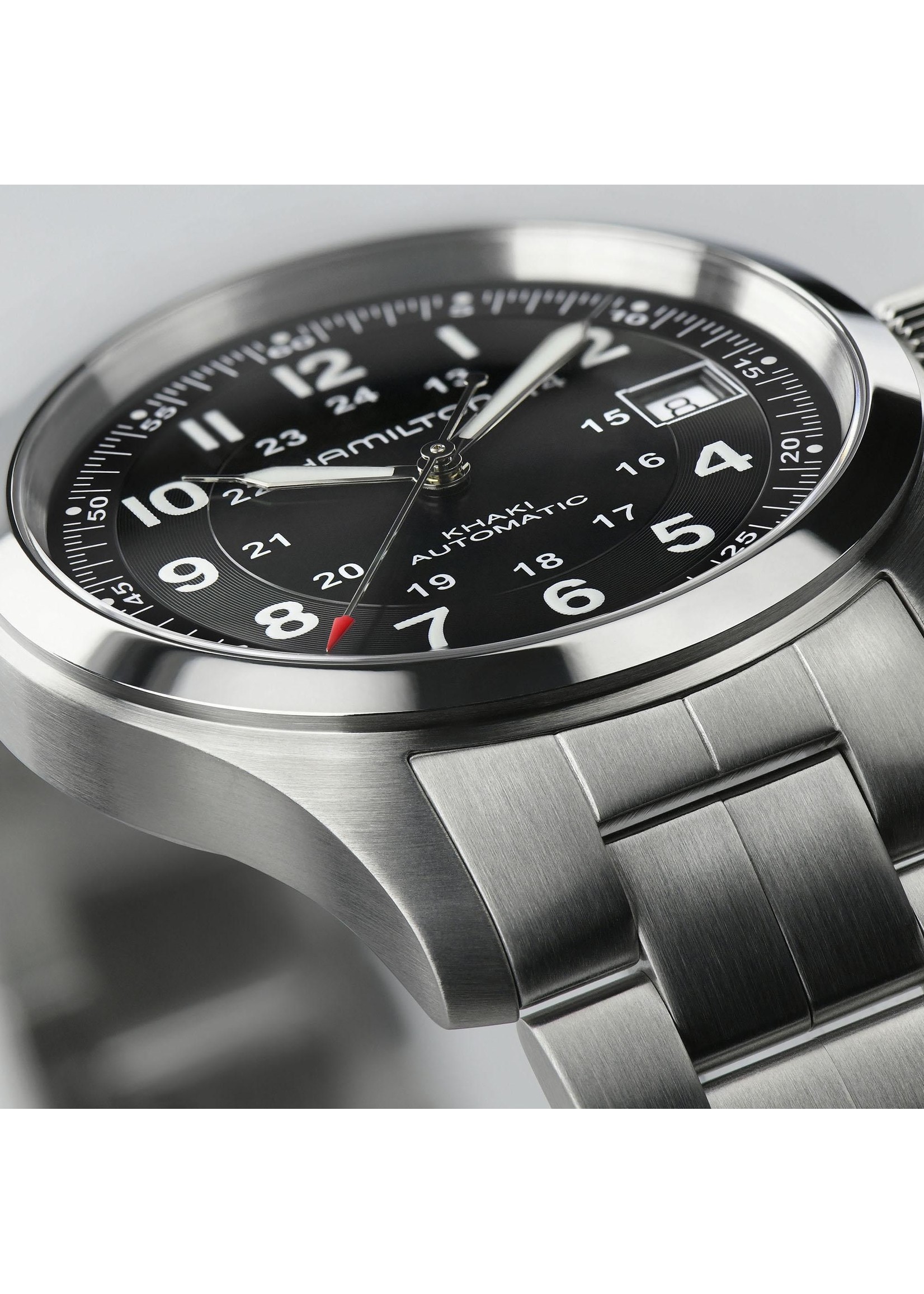 HAMILTON H70455133 Khaki Field Automatic Watch  Black Dial 38MM