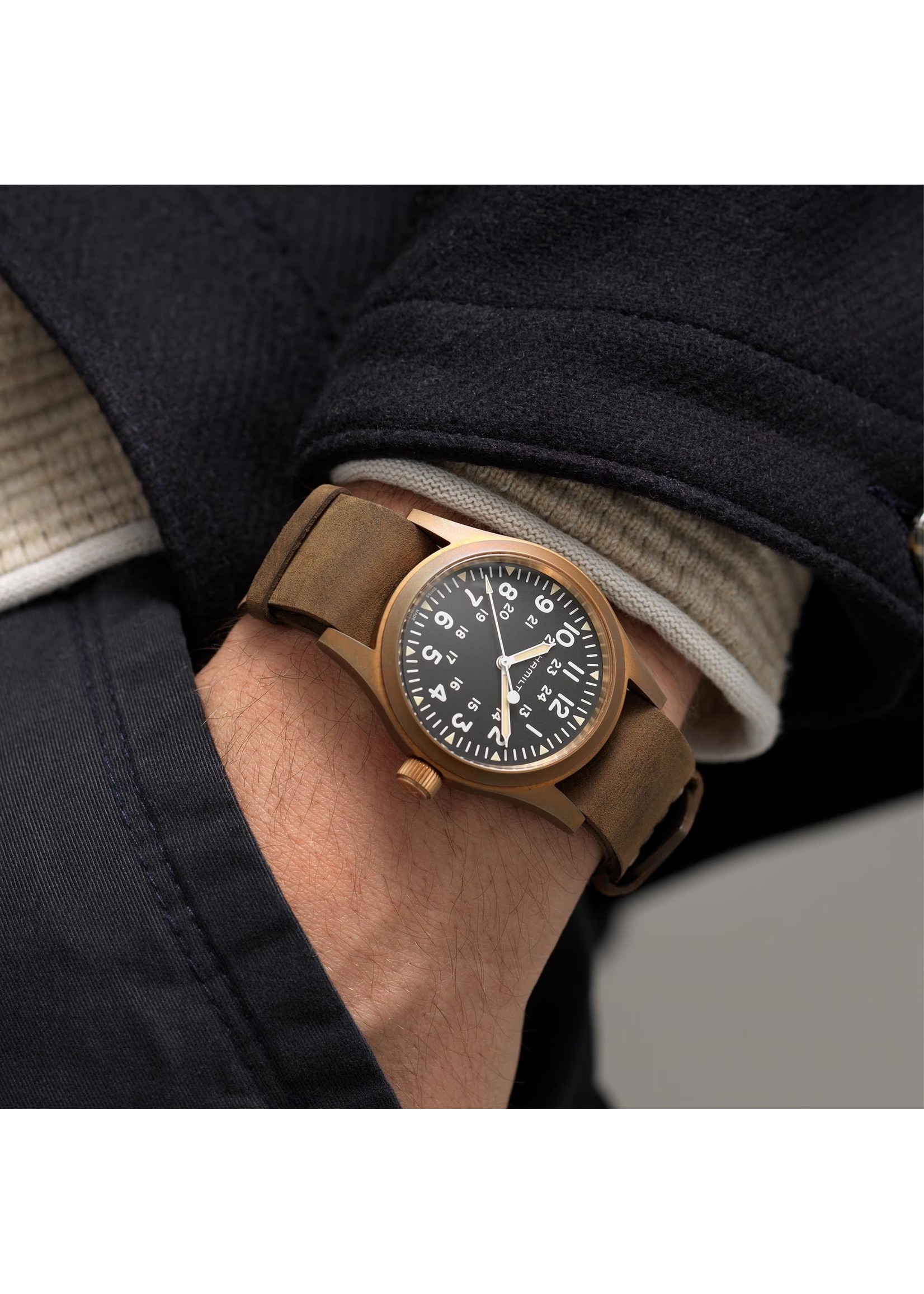 HAMILTON H69459530 Khaki Field Mechanical Bronze Black dial 38MM