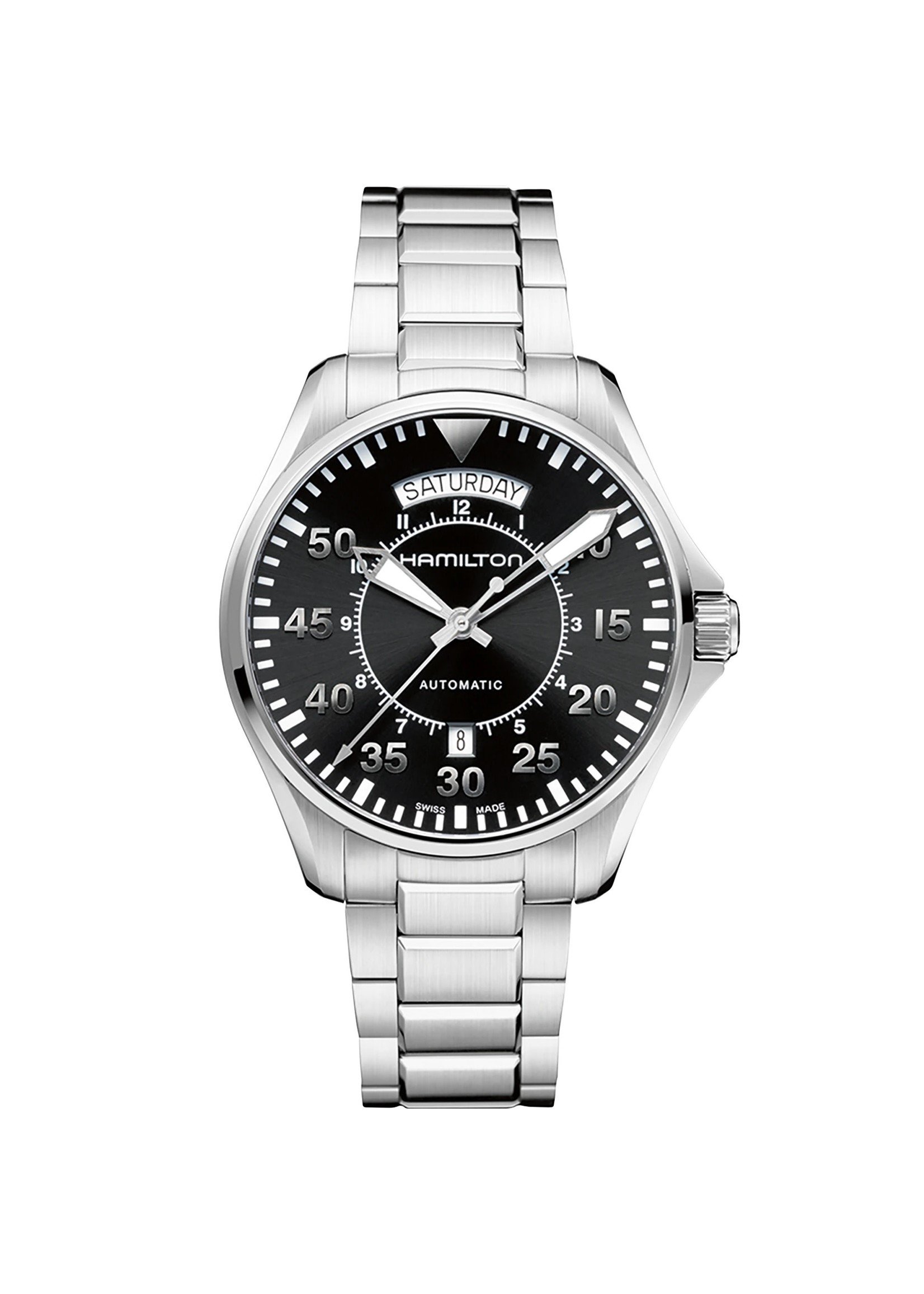 HAMILTON H64615135 Khaki Aviation Pilot Day Date Automatic Watch 42MM