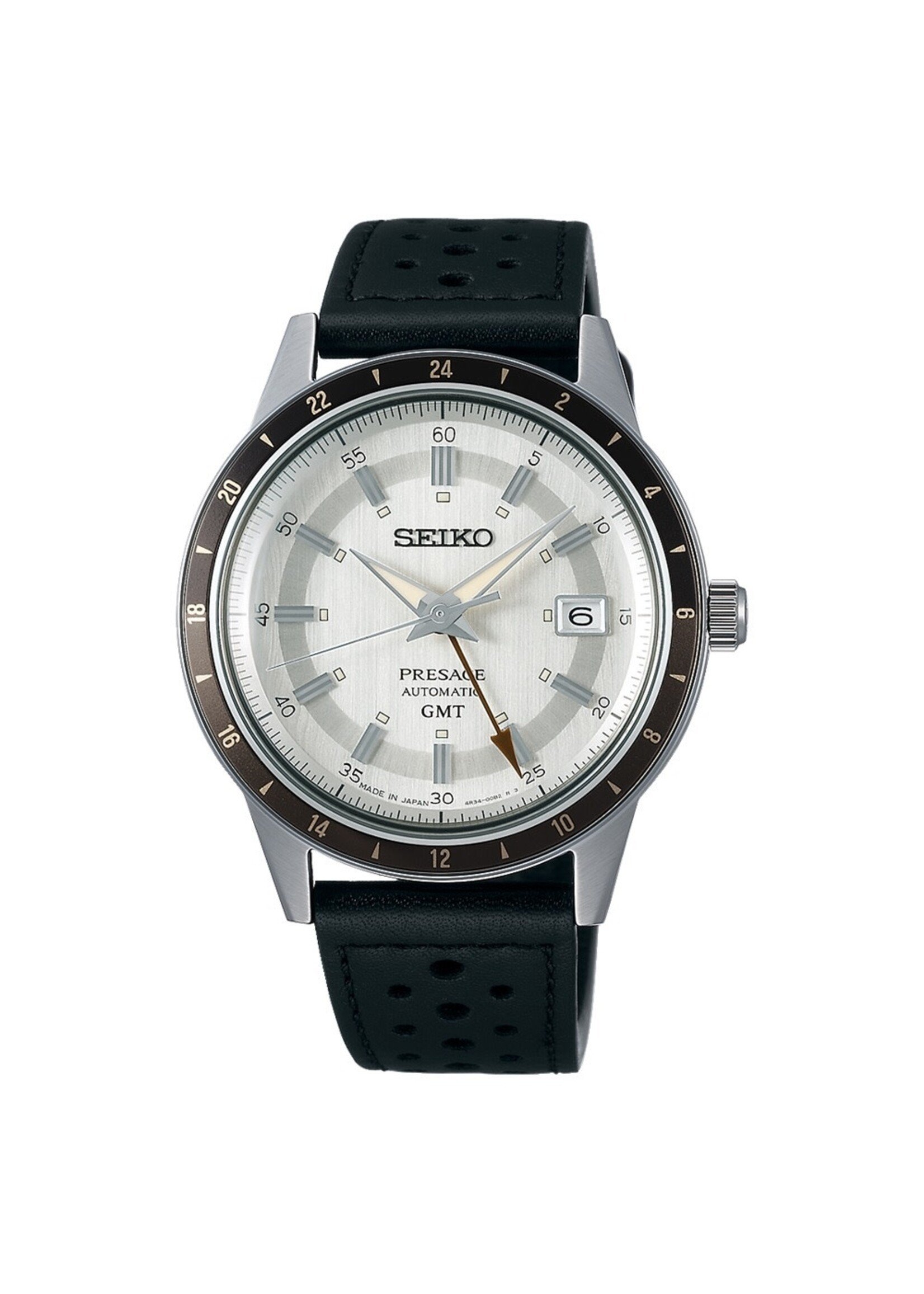 SEIKO SSK011J1 Presage 'Stone' Style 60s Road Trip GMT